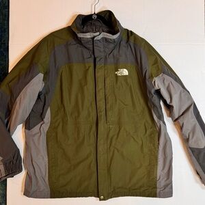 Vintage The North Face HyVent Waterproof Shell Jacket XXL Olive Gray Gorpcore